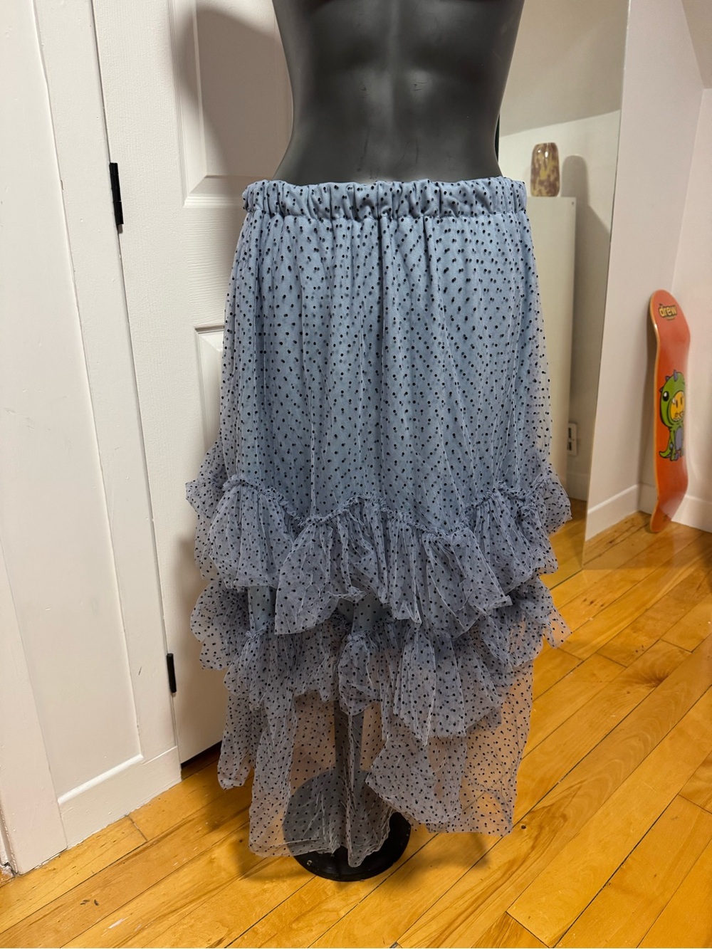 Blue Polka Dot Skirt